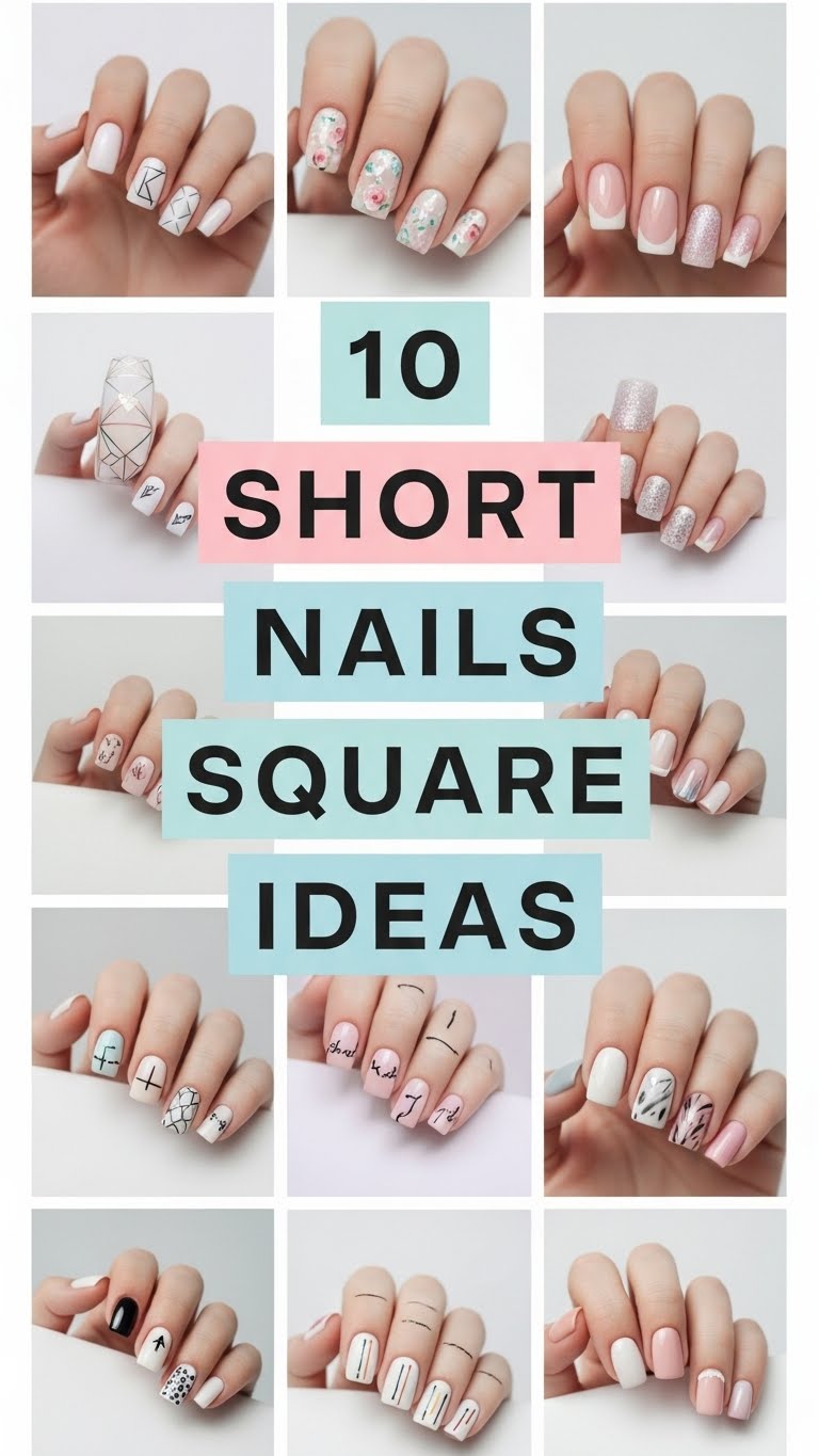 10 Short Nails Square Ideas