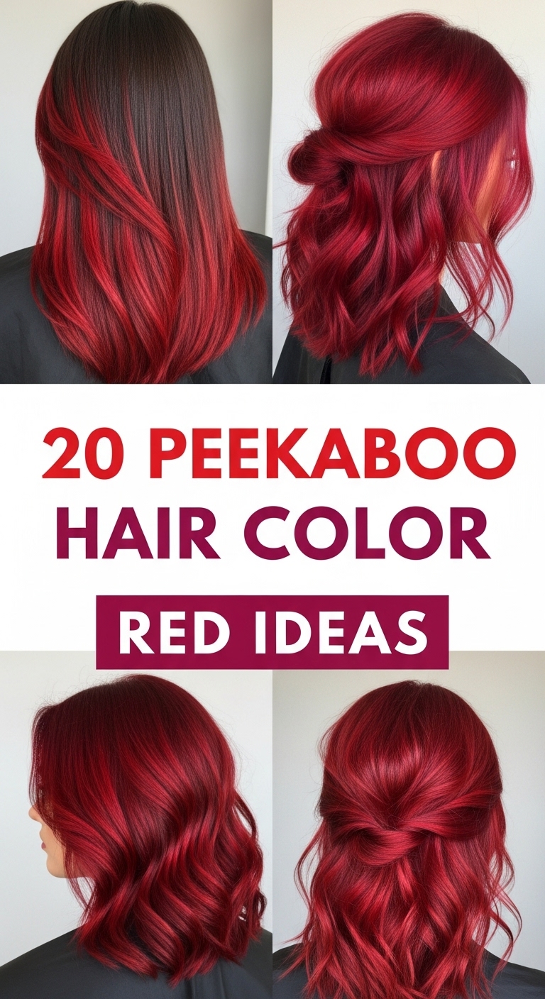 20 Peekaboo Hair Color Red Ideas