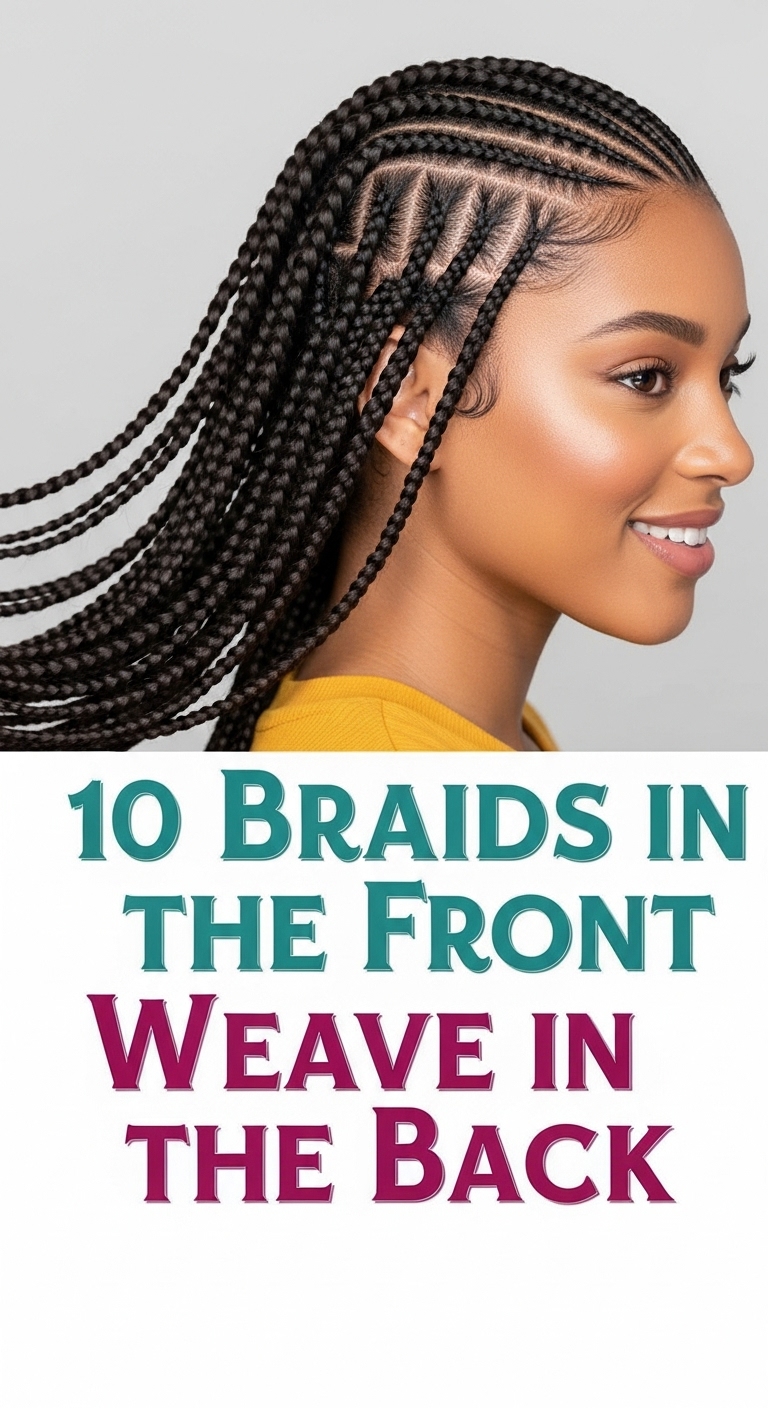 10 Braids in the Front Weave in the Back
