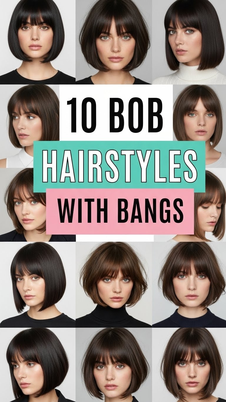 10 Bob Hairstyles Ideas with Bangs