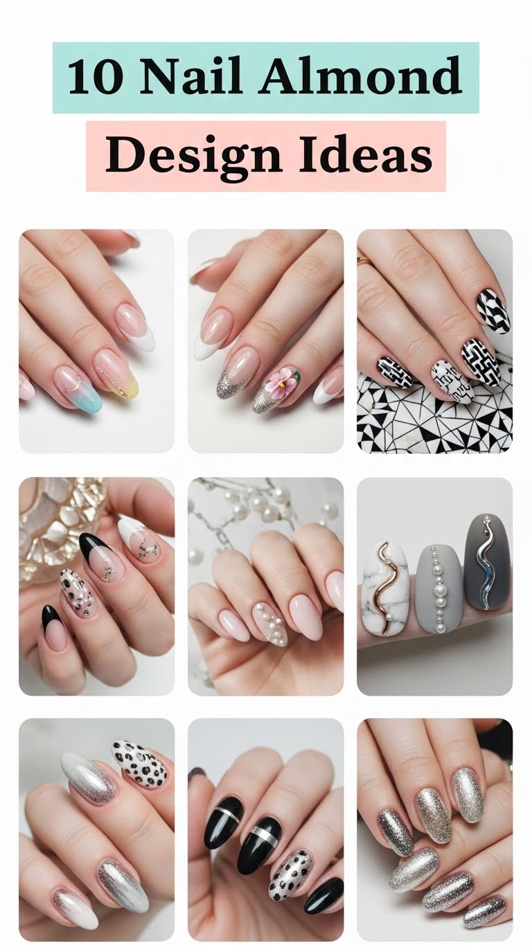 10 Nail Almond Design Ideas