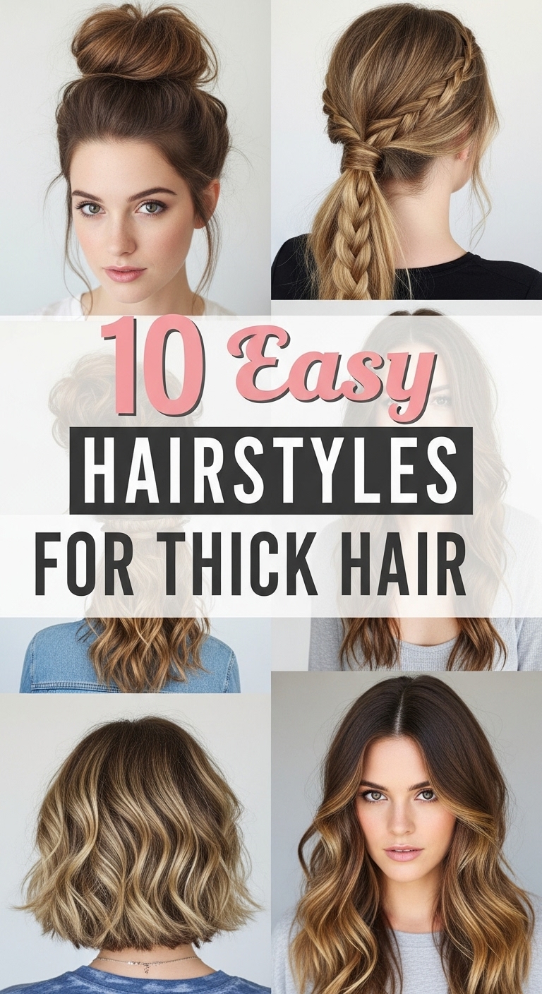 10 Easy Hairstyles For Thick Hair