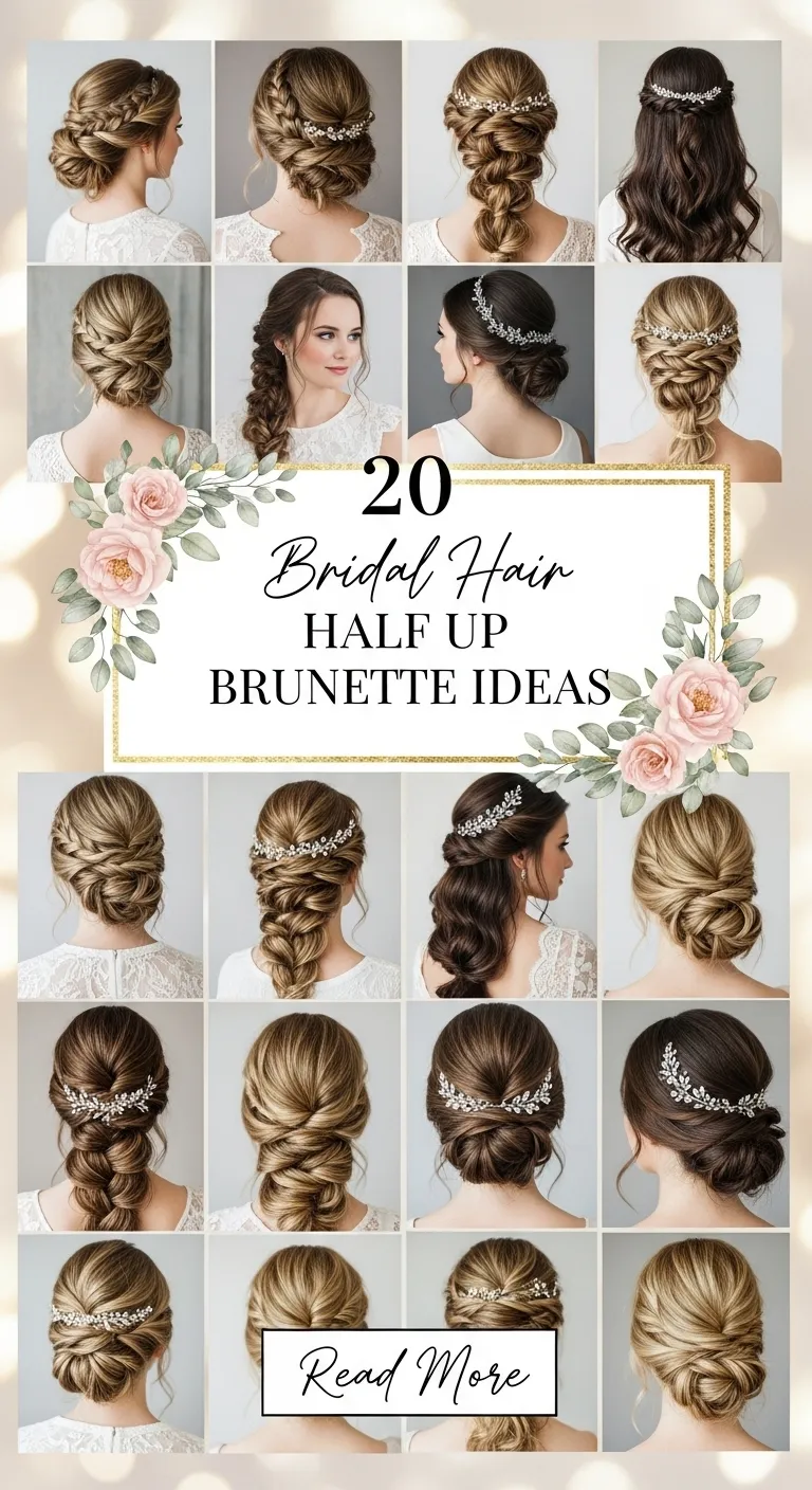 20 Bridal Hair Half Up Brunette ideas