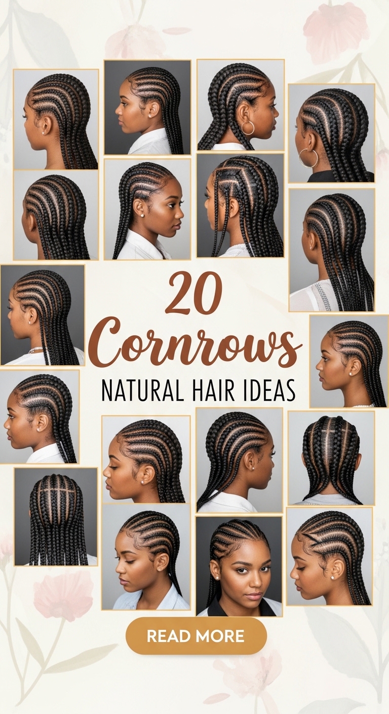 20 Cornrows Natural Hair ideas