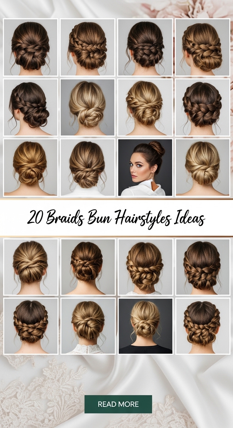 20 braids bun hairstyles ideas