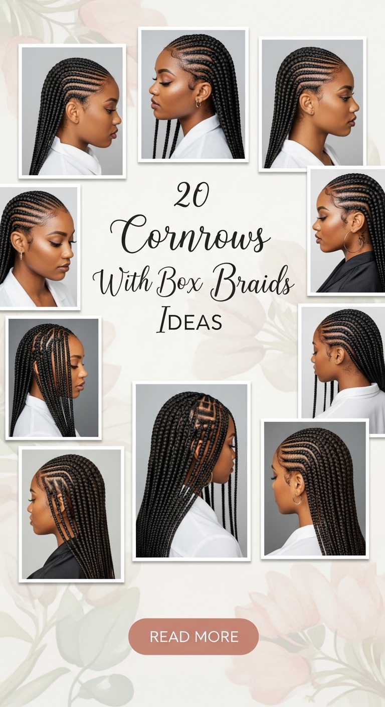 20 Cornrows With Box Braids ideas