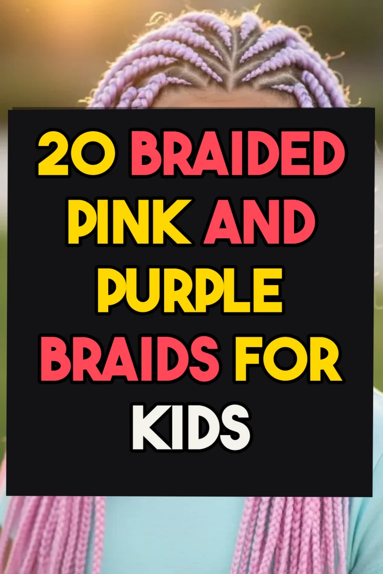 20 pink and purple braids for kids