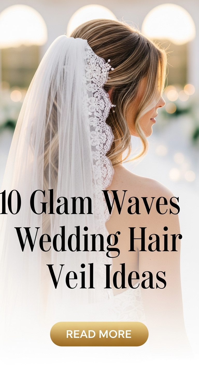10 Glam Waves Wedding Hair With Veil Ideas