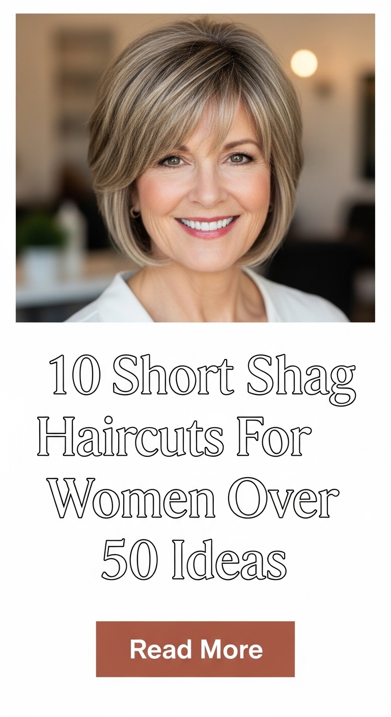 10 Short Shag Haircuts For Women Over 50 Ideas