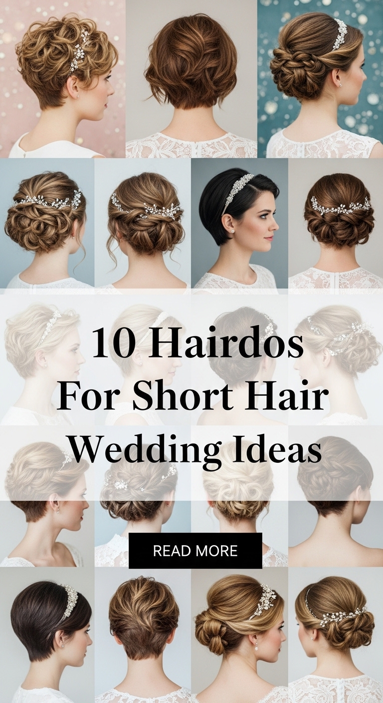 10 Hairdos For Short Hair Wedding Ideas
