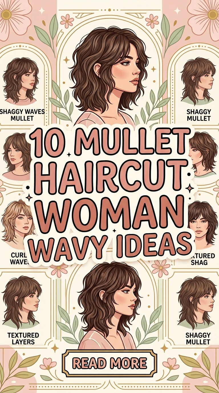 10 Mullet Haircut Woman Wavy Ideas