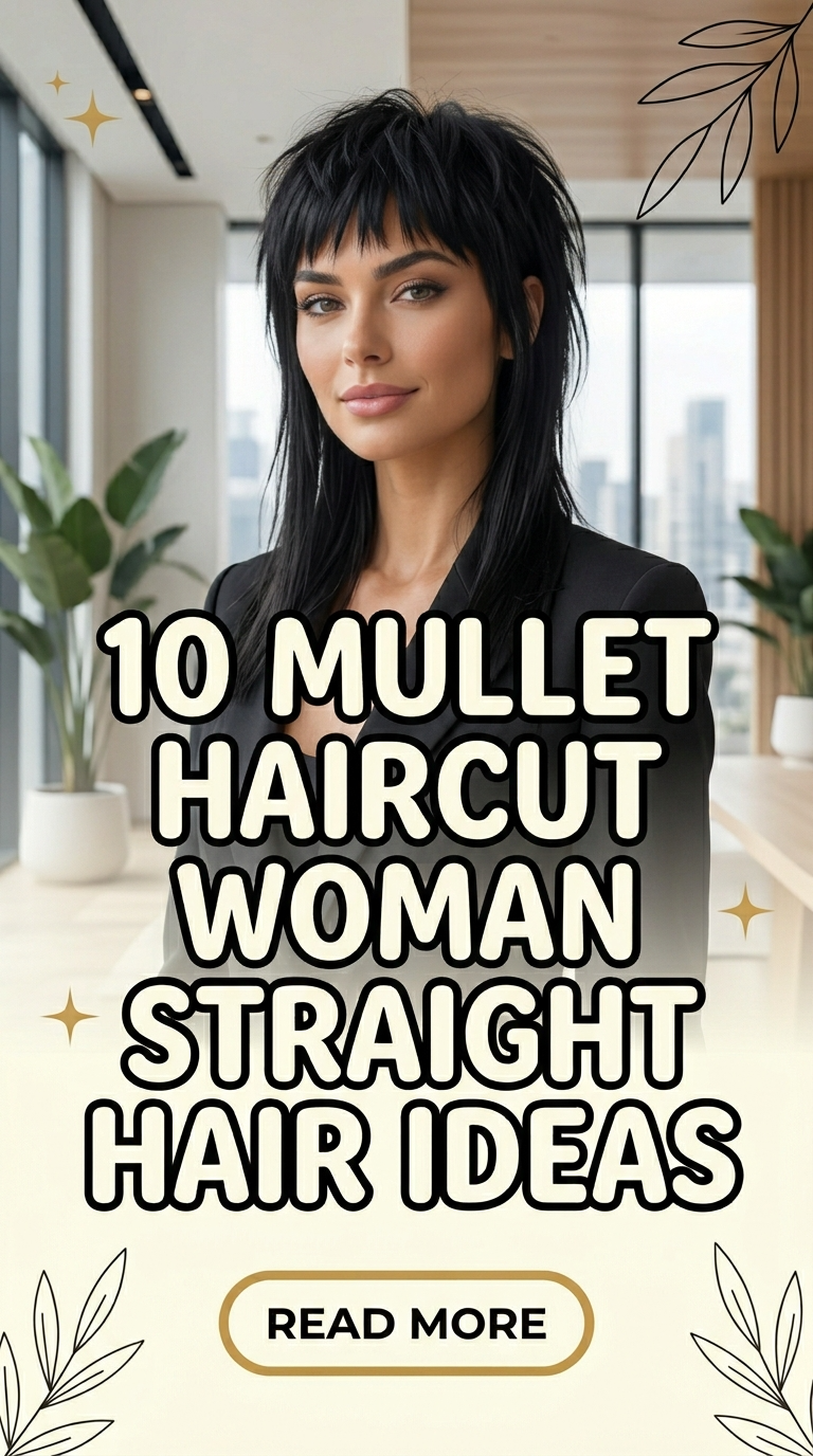 10 Mullet Haircut Woman Straight Hair Ideas