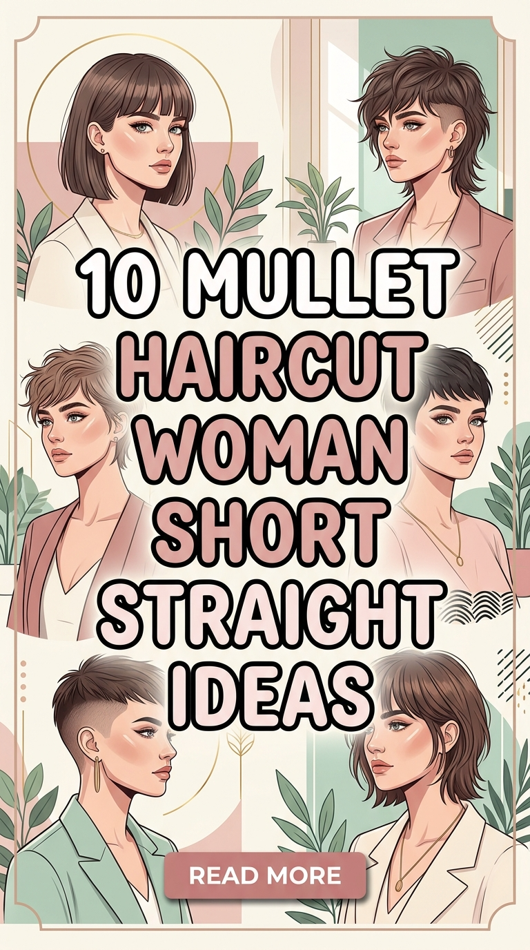 10 Mullet Haircut Woman Short Straight Ideas