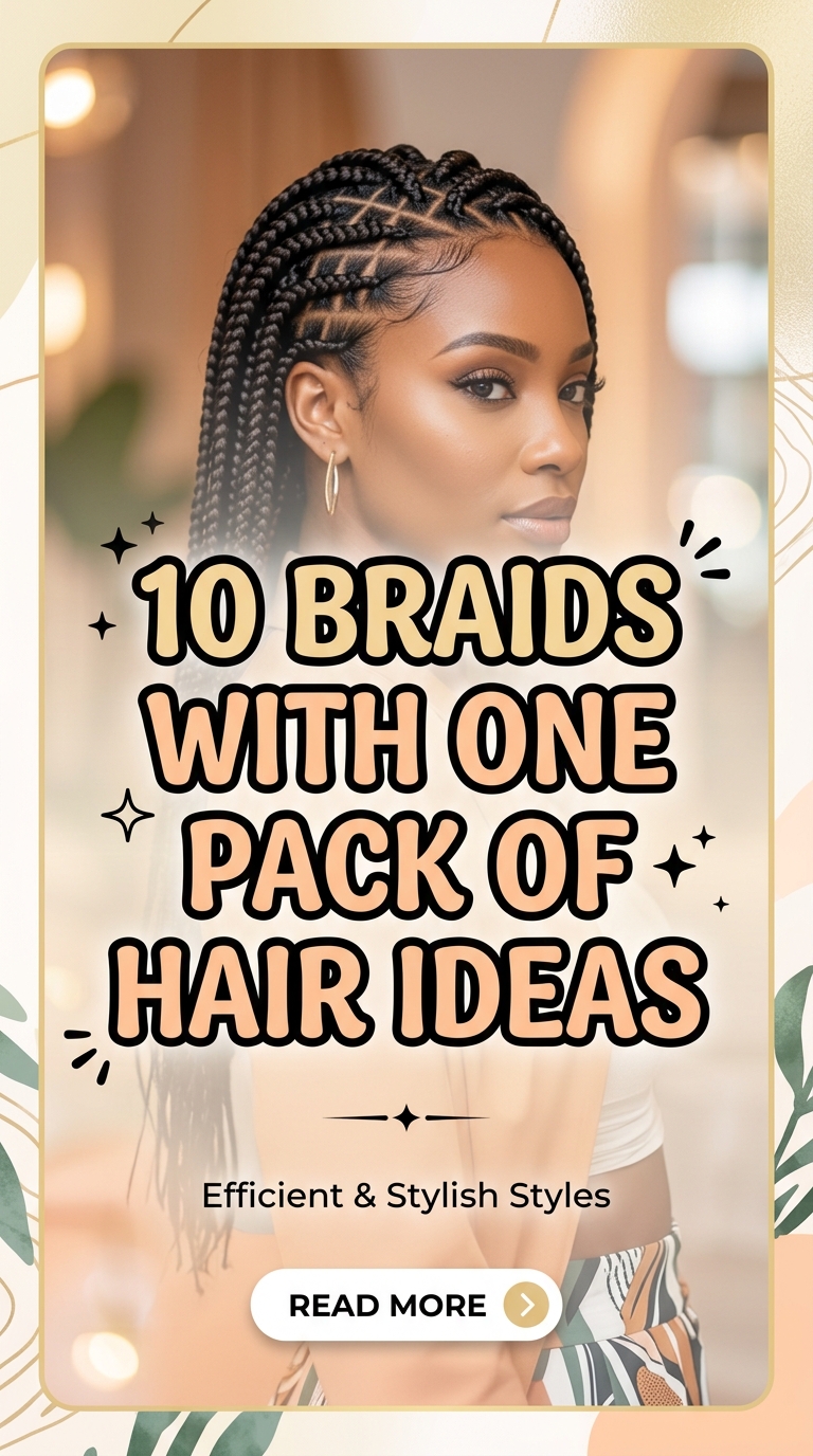 10 Braids With One Pack Of Hair Ideas