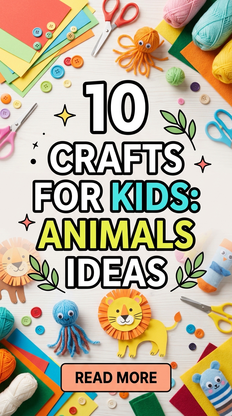 10 Crafts For Kids Animals Ideas