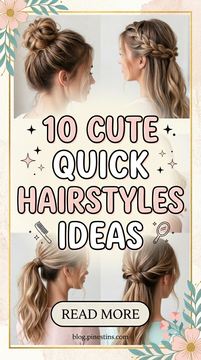10 Cute Quick Hairstyles Ideas