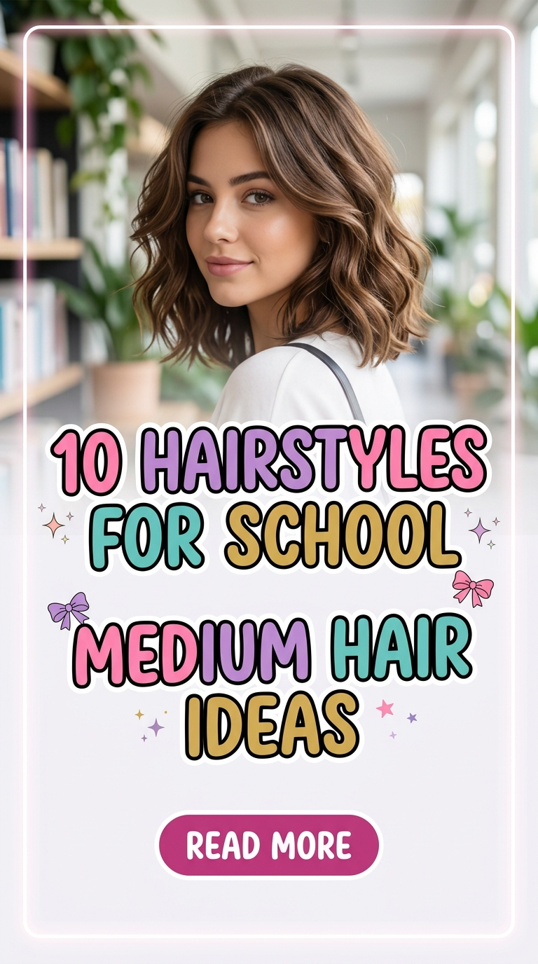 10 Hairstyles For School Medium Hair Ideas