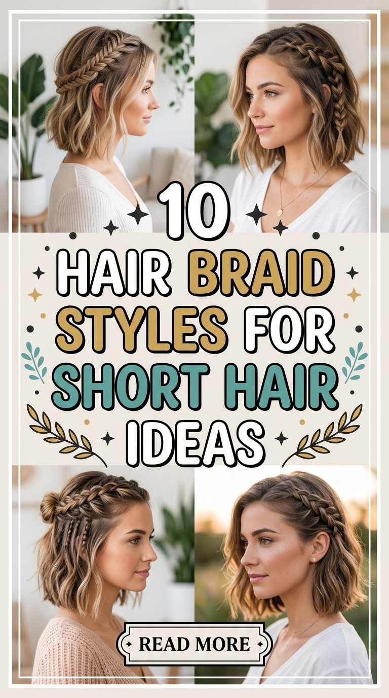 10 Hair Braid Styles For Short Hair Ideas