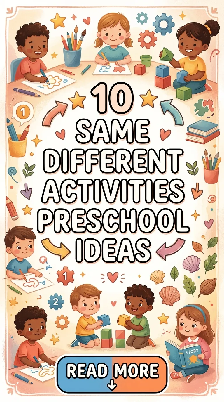 10 Same Different Activities Preschool Ideas